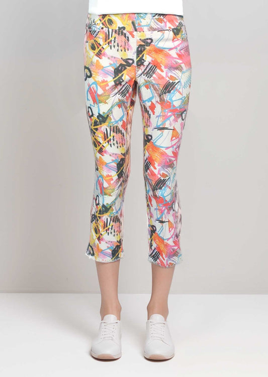 Lisette L Love Graffiti Slim Ankle Pant Multi 1240-01