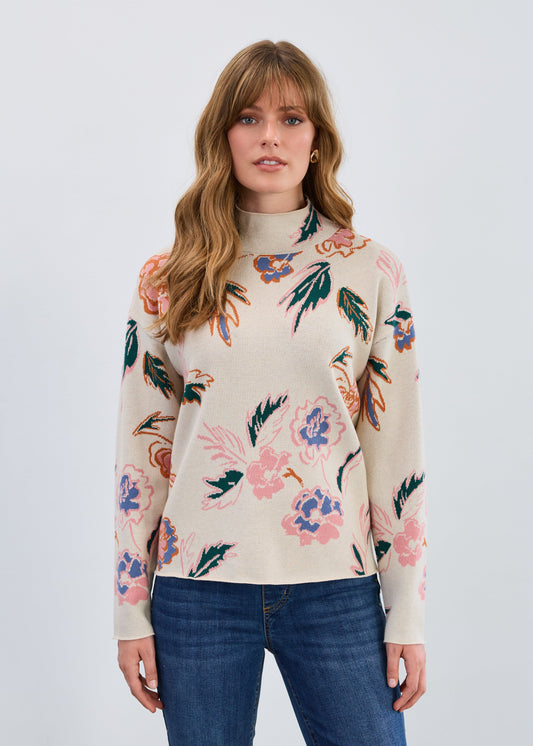 FDJ Mock Neck Loose Fit Sweater Bloomsberry 1506535