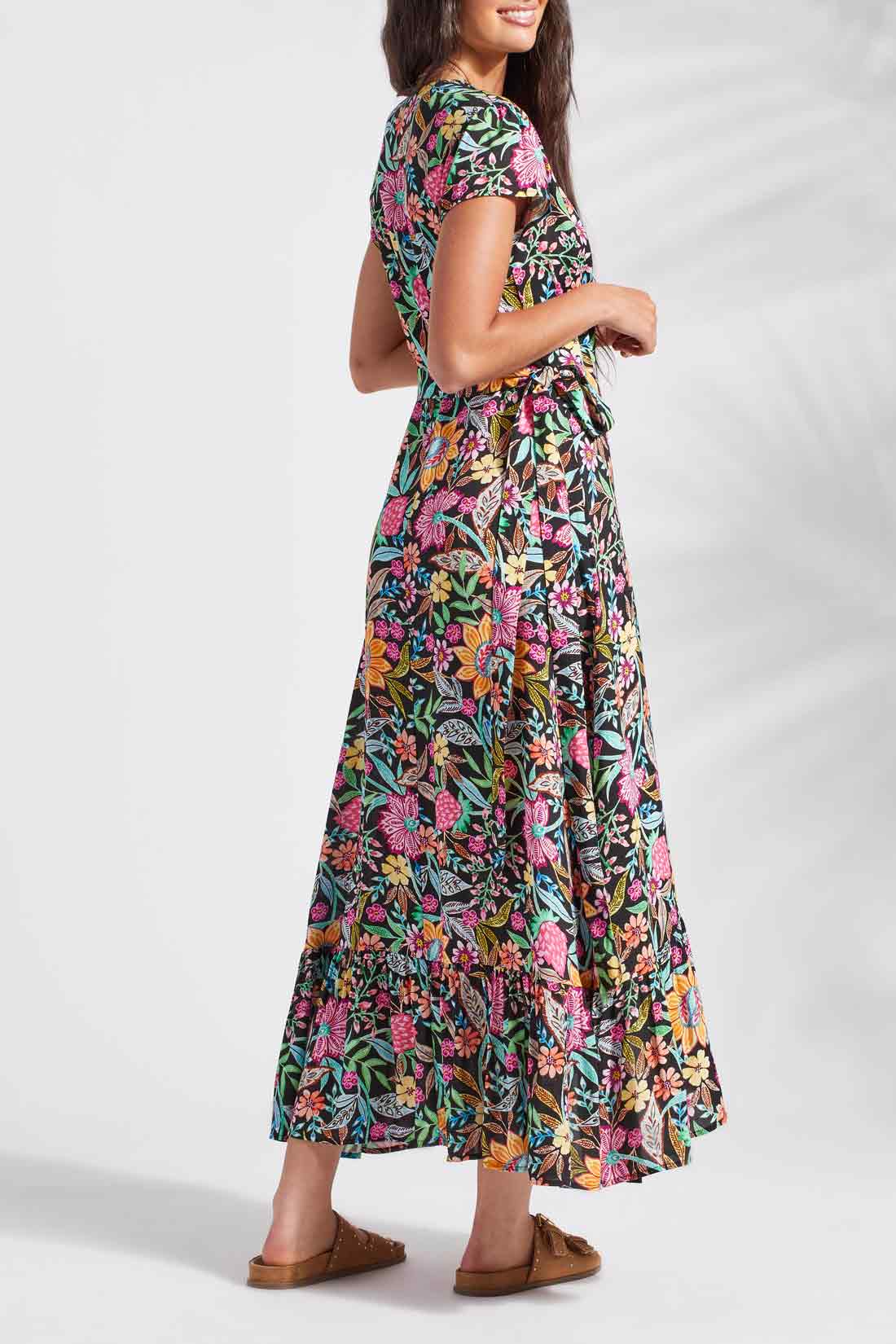 Tribal S/S Wrap Maxi Dress Dominica 1652XX-3880-3075
