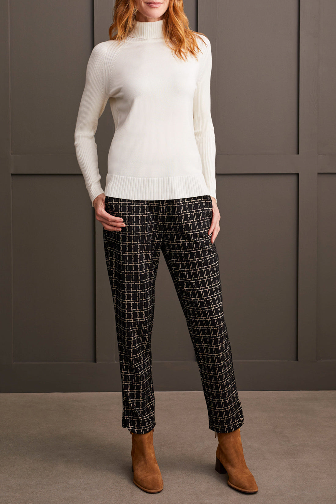 Tribal L/S Turtleneck Sweater Cream 19160-835-0026