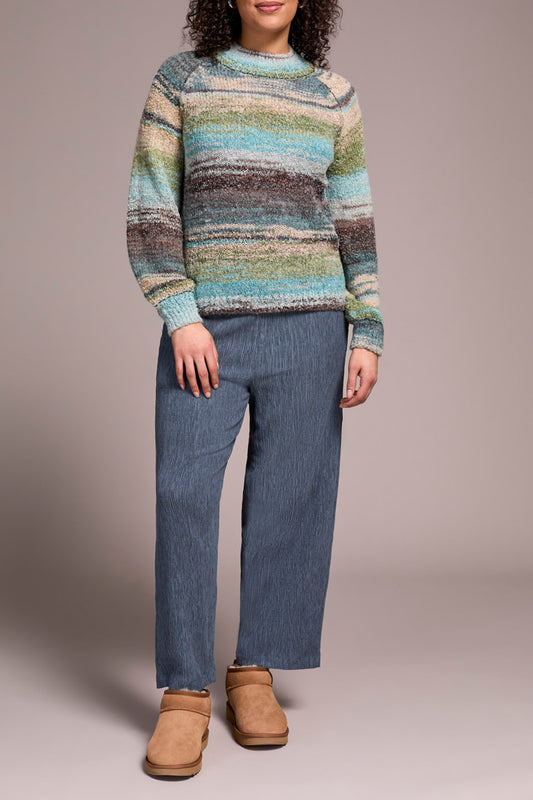 Tribal L/S Mock Neck Sweater  Aquahaze 19420-8208-1327