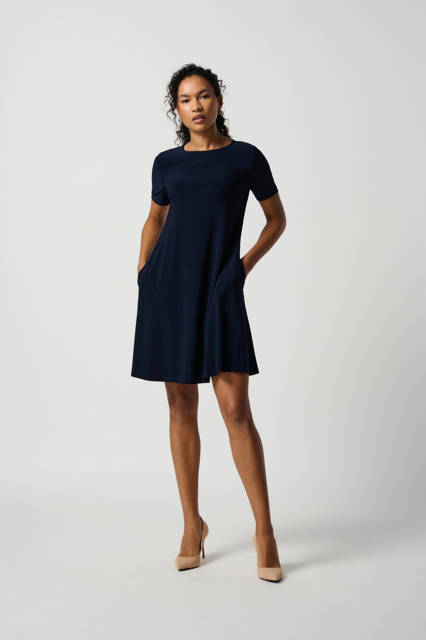 Joseph Ribkoff Classic A-Line Dress Midnight Blue 202130NOS
