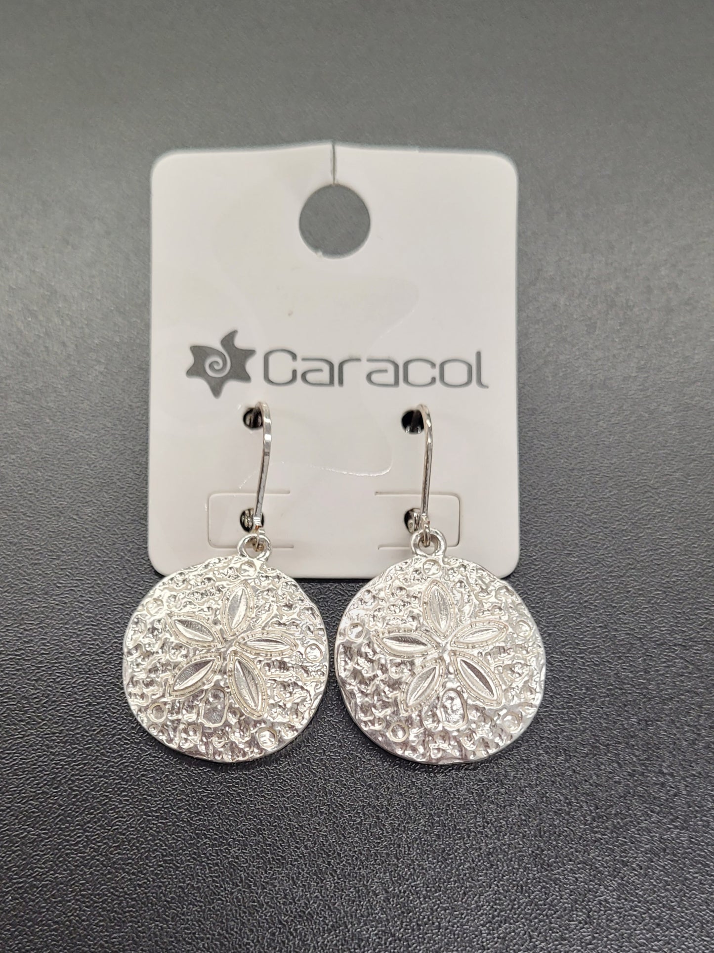 Caracol Silver Drop Earrings 2385-RND