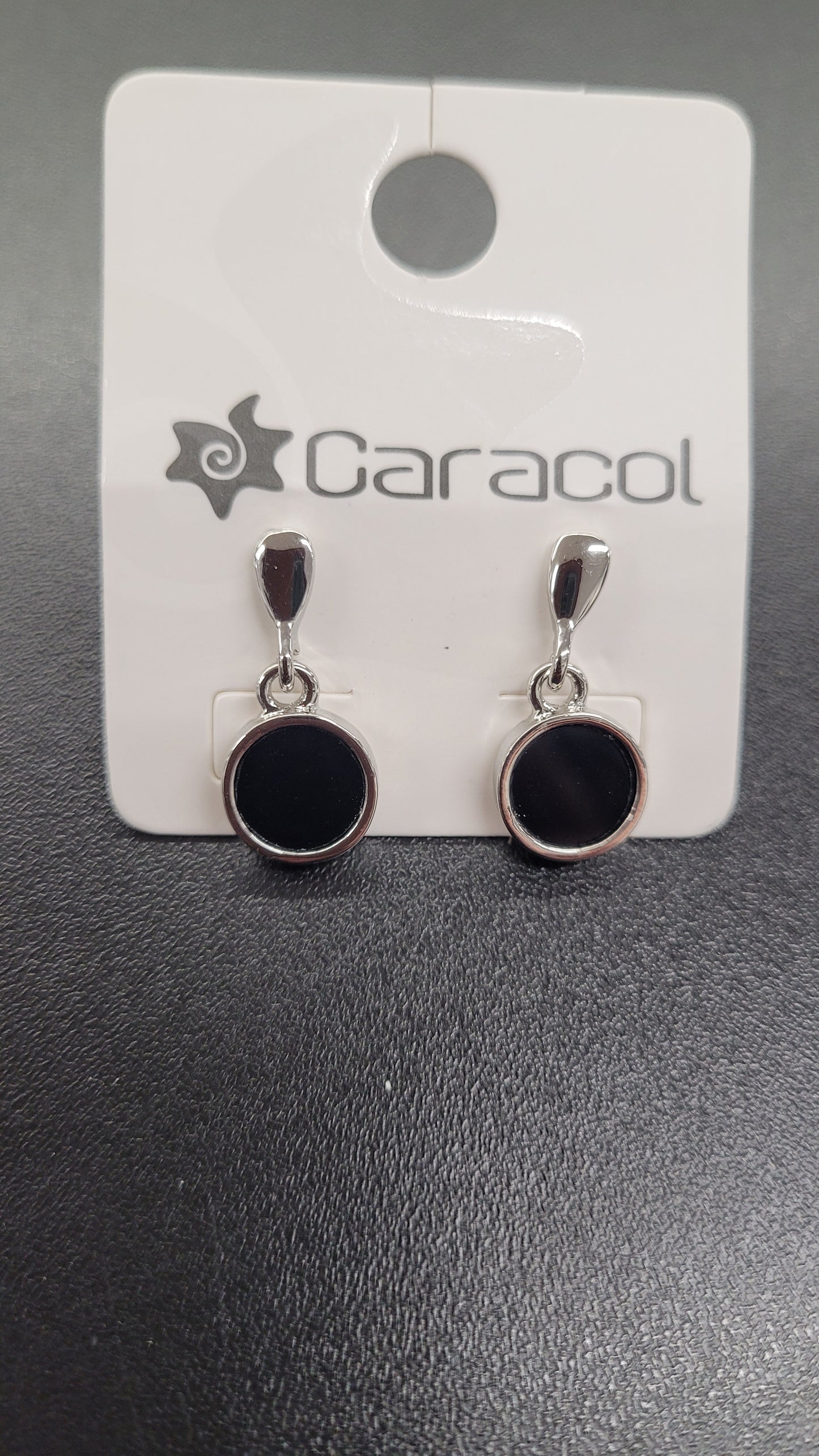 Caracol Drop Earrings 2308-BLK-S