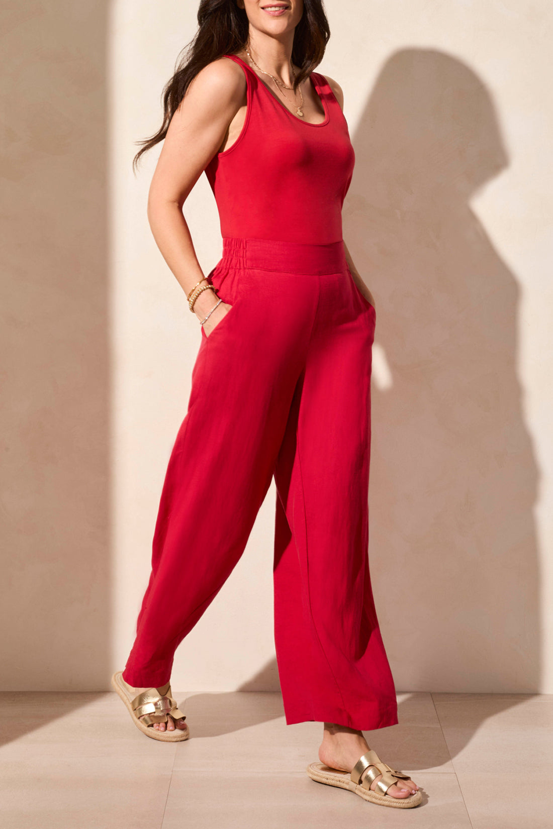 Tribal Pull On Ankle Pant w/Hem Vent Cherry 21540-4525-1150