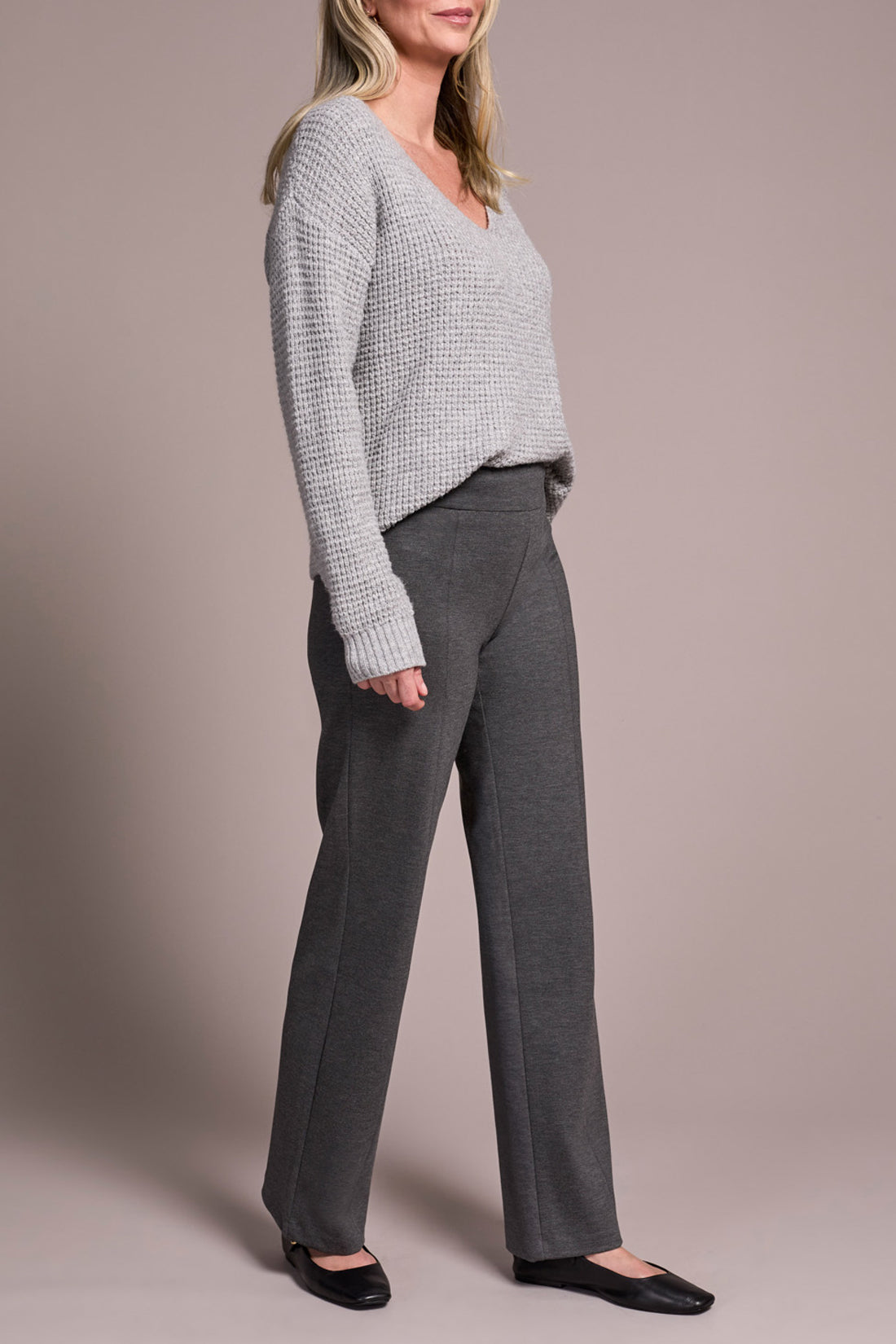 Tribal Pull-On Pant w/ Pin Tucks  H. Charcoal 22430-7026-0367