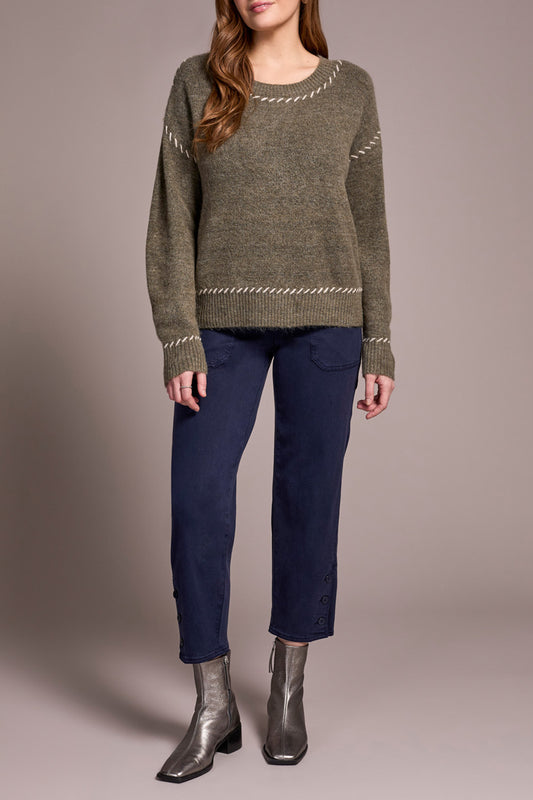 Tribal L/S Crew Neck Sweater  Ivy Mix 22490-3166-2513
