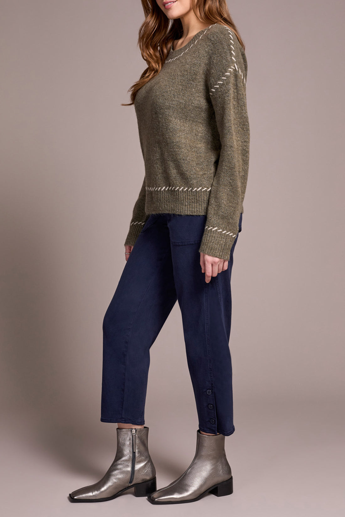 Tribal L/S Crew Neck Sweater  Ivy Mix 22490-3166-2513