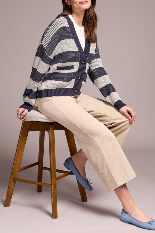 Tribal L/S Buttoned Front Sweater Cardigan Sapphire 22530-576-0805