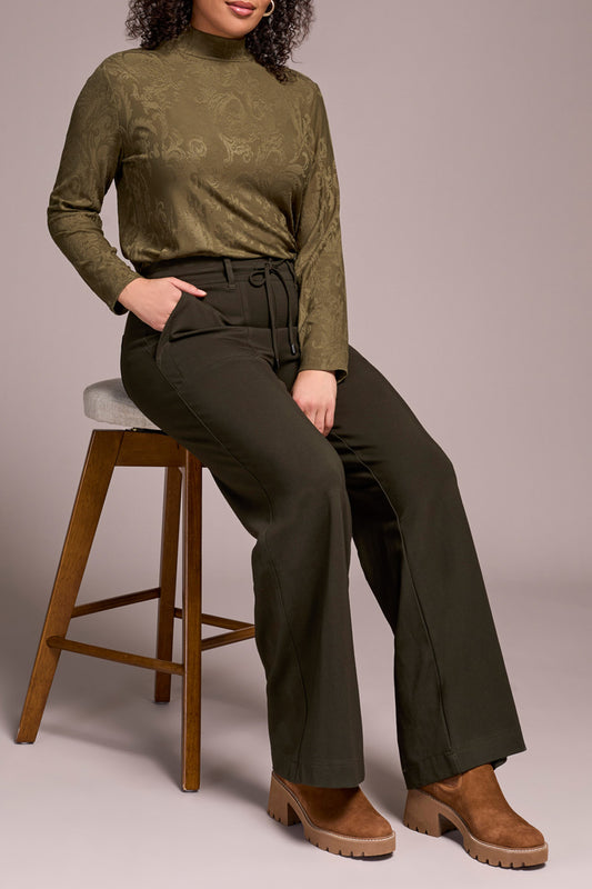 Tribal Pull-On Pant w/Pockets & Drawcord  Dk. Ivy 22610-8086-3320