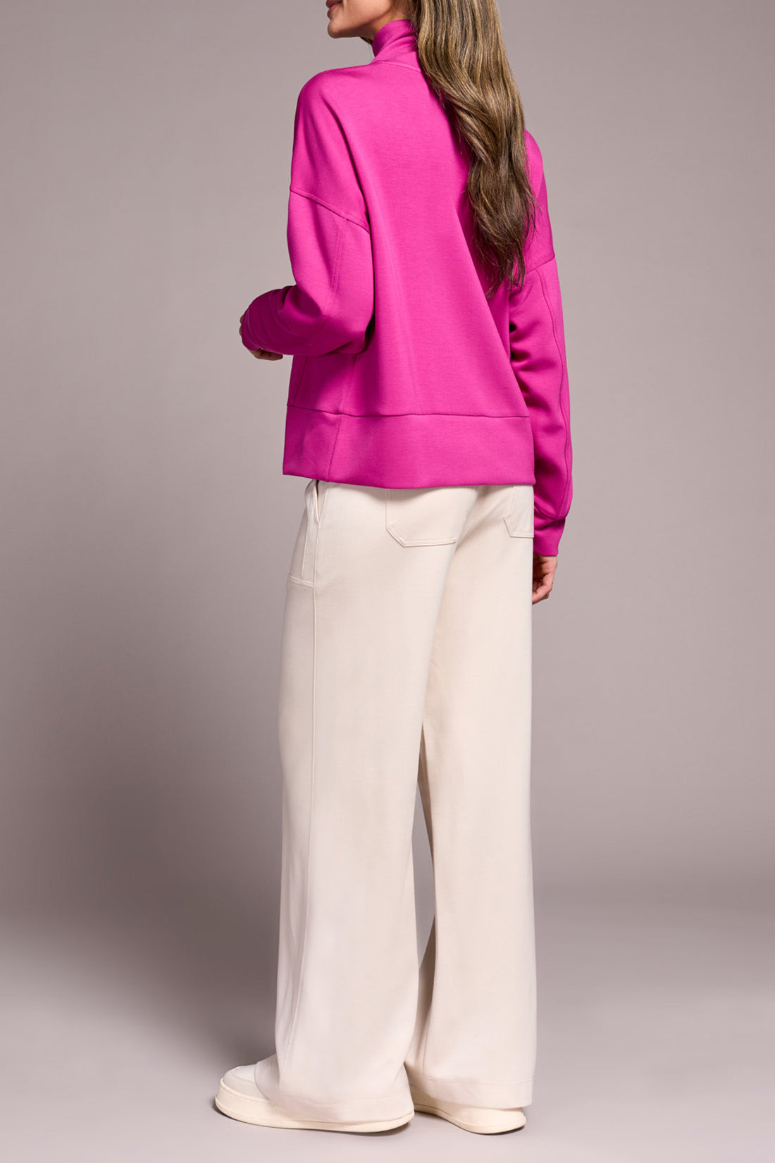 Tribal L/S Funnel Neck Top  Pink Flambe 22750-3390-1416