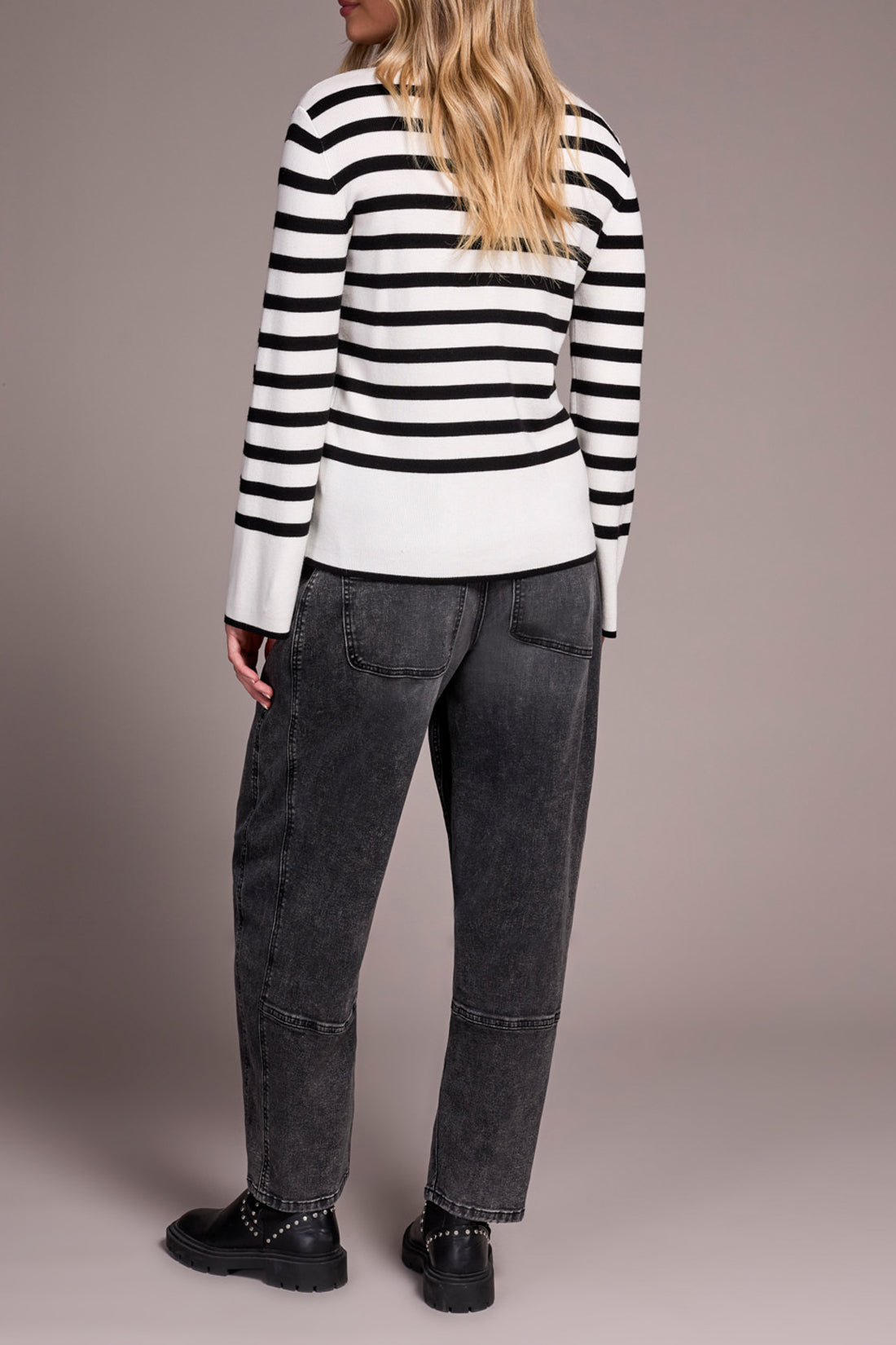 Tribal L/S Funnel Neck Sweater Cream 22890-835-0026