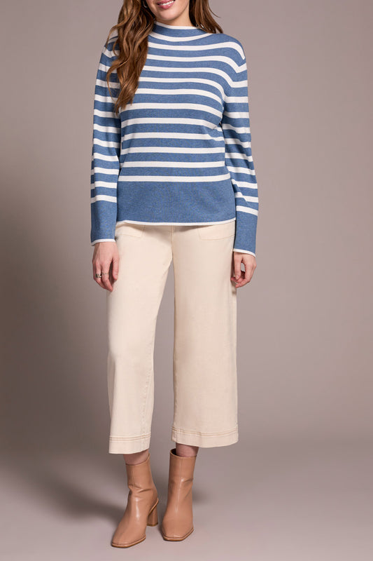 Tribal L/S Funnel Neck Sweater H. Slate 22890-835-167A