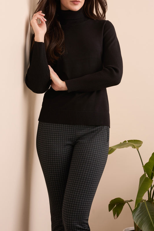 Tribal L/S Turtle Neck Sweater Black 22920-835-0002