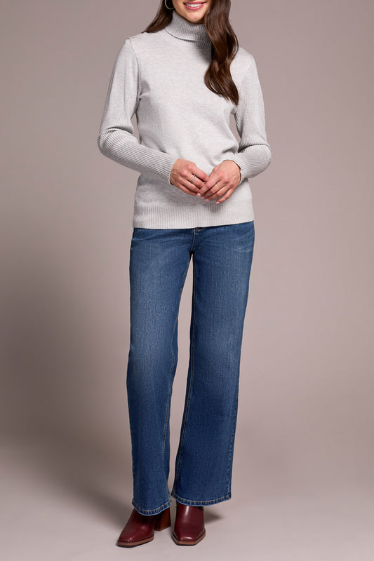 Tribal L/S Turtle Neck Sweater Grey Mix 22920-835-0266