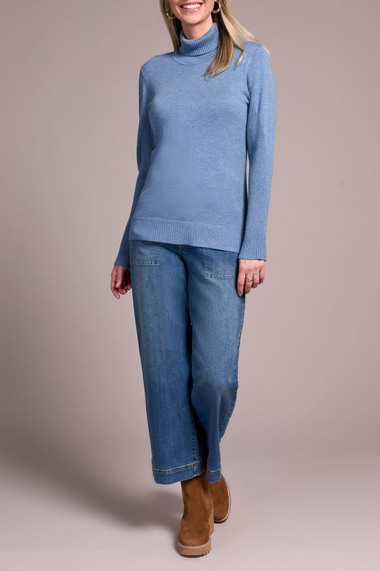 Tribal L/S Turtle Neck Sweater H. Slate 22920-835-167A