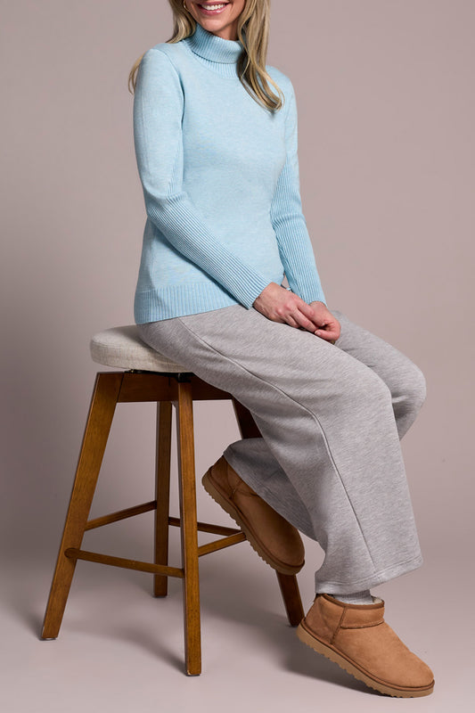 Tribal L/S Turtle Neck Sweater H. Aqua 22920-835-3318