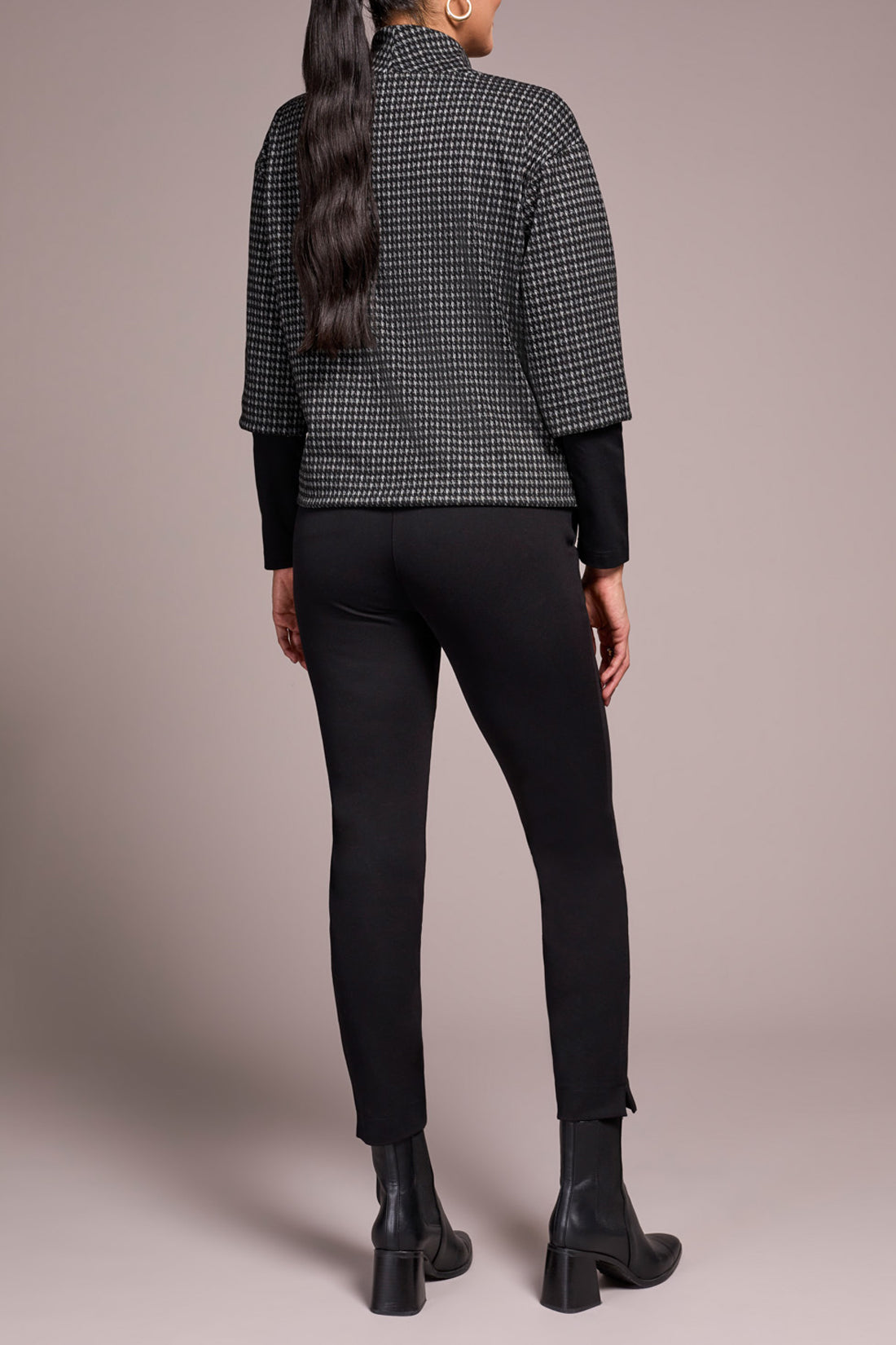 Tribal L/S Mock Neck w/ Combo Charcoal 23250-8316-0097