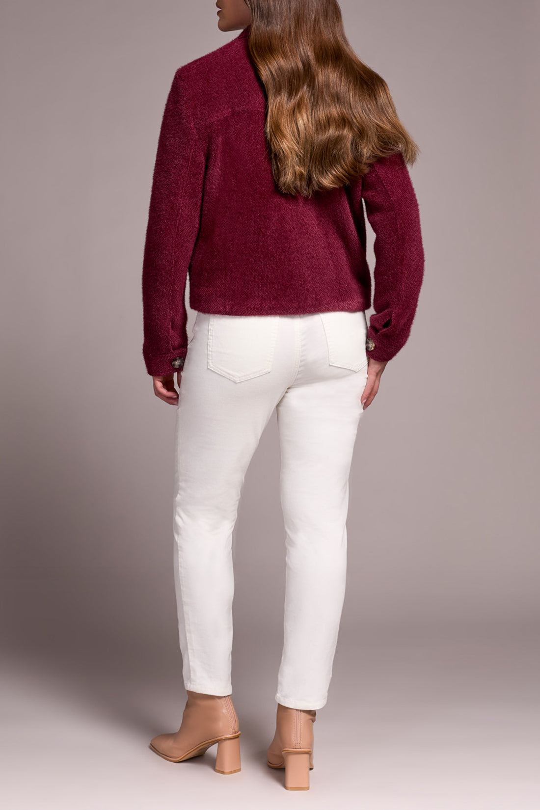 Tribal L/S Button Front Lined Jacket Wine 23270-8291-0009