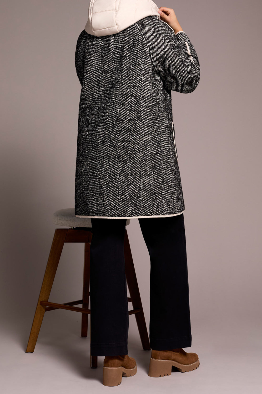 Tribal L/S w/Fooler Hood Coat Charcoal 23310-8325-0367