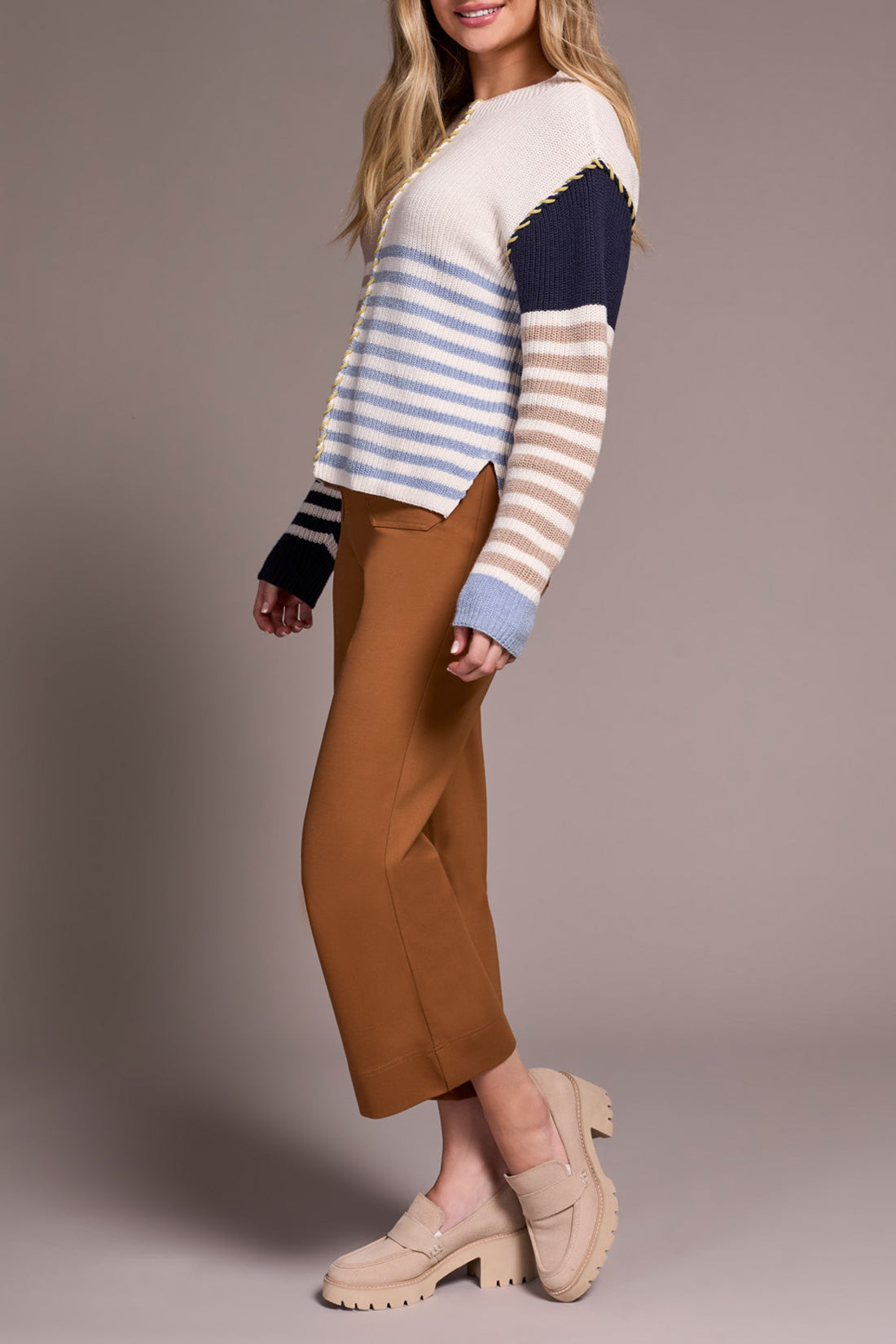 Tribal L/S Boat Neck Sweater Sandstone 23380-8077-0874