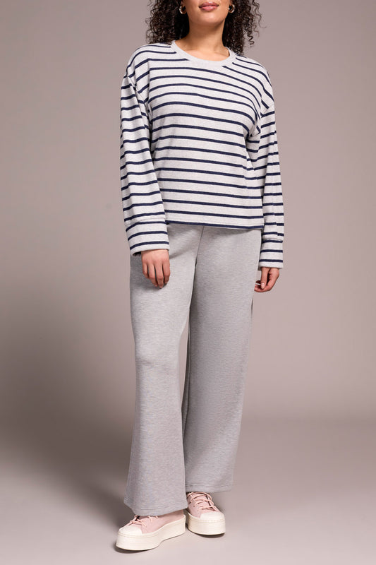 Tribal L/S Crew Neck Top w/Cuff Sapphire 23430-8340-0805