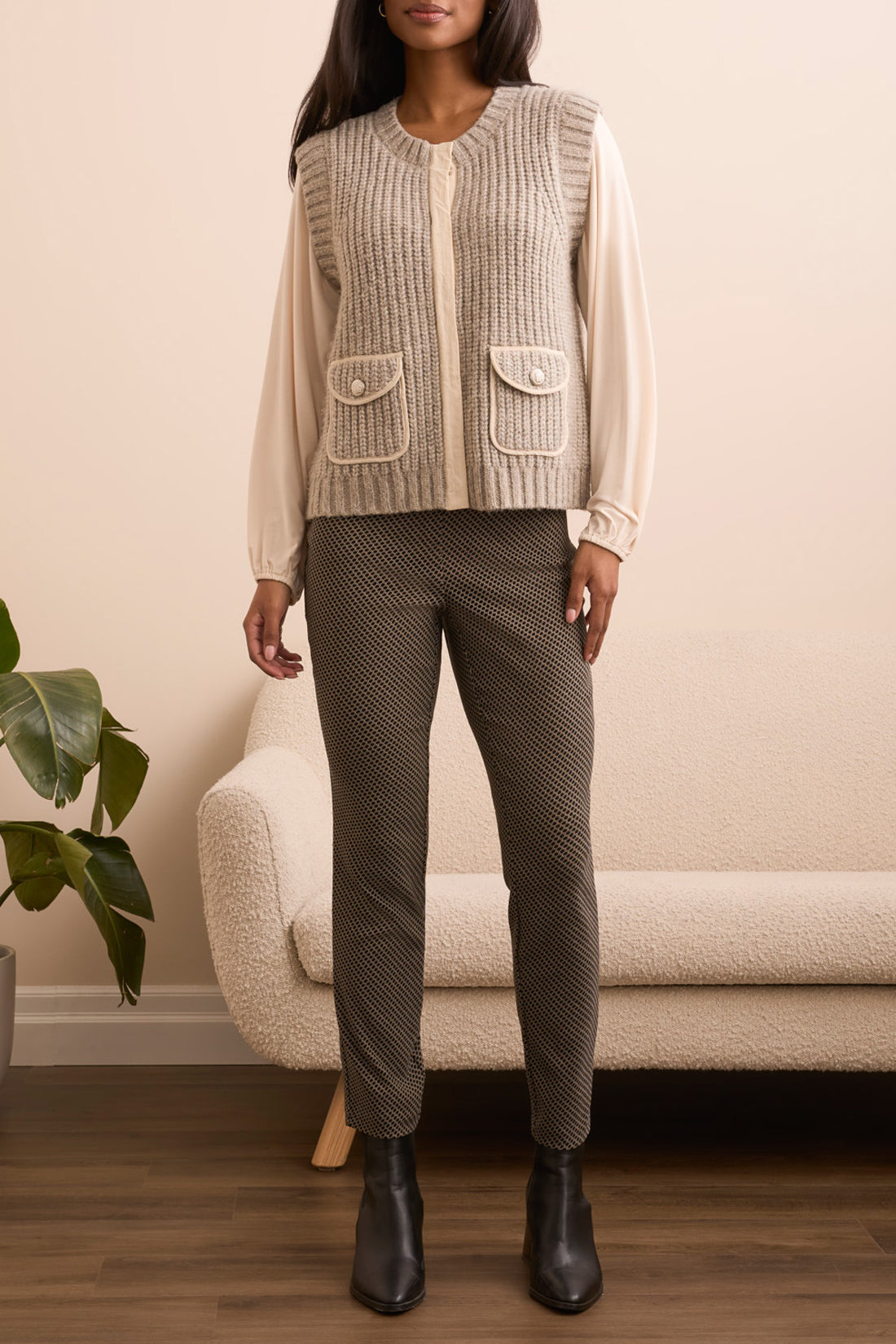 Tribal Sleeveless Vest w/Pockets  H. Sandstone 23680-3976-2514