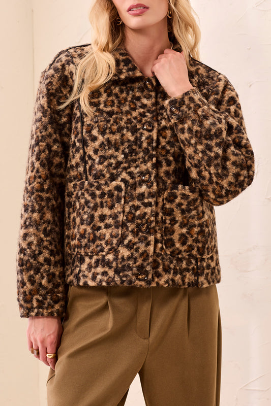 Tribal L/S Button Front Coat w/Lining Hickory 23700-8521-3388