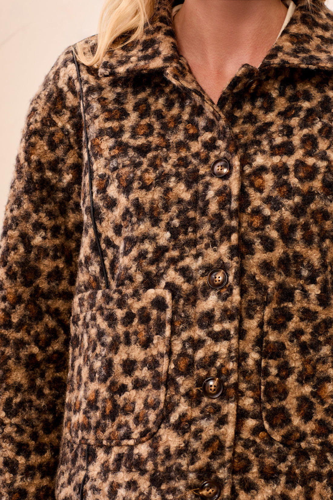 Tribal L/S Button Front Coat w/Lining Hickory 23700-8521-3388