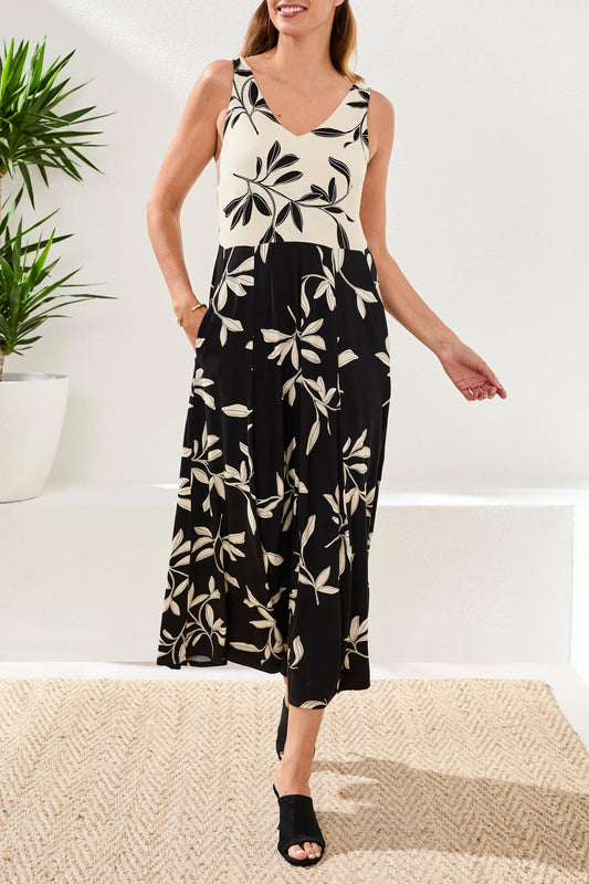 Tribal Sleeveless Combo Dress Canvas 24360-3457-1821