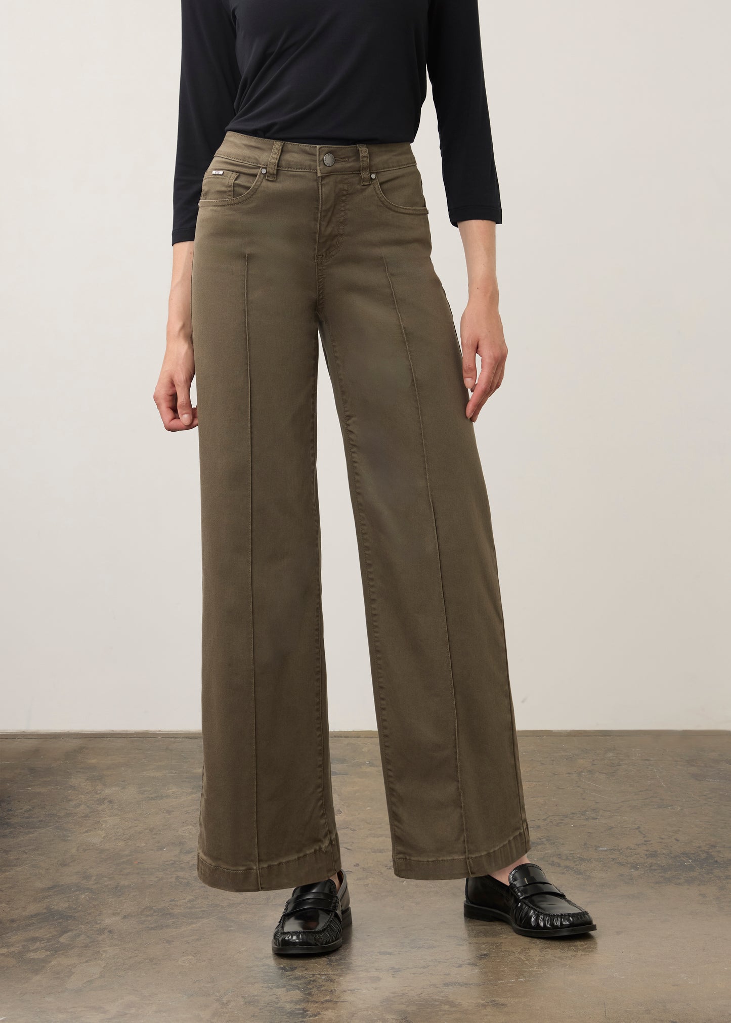 FDJ Olivia Wide Leg Pants Olive 2447511