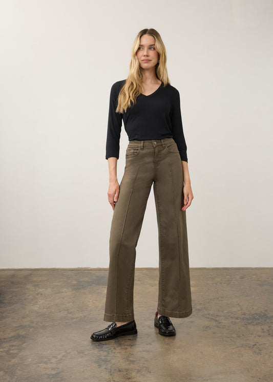 FDJ Olivia Wide Leg Pants Olive 2447511