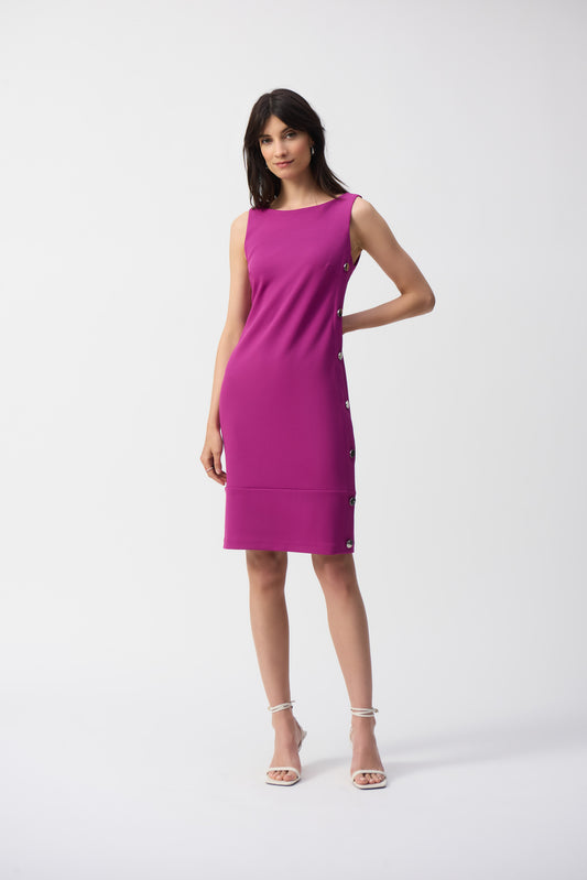 Joseph Ribkoff Scuba Crepe Sleeveless Shift Dress Purple Orchid 251268