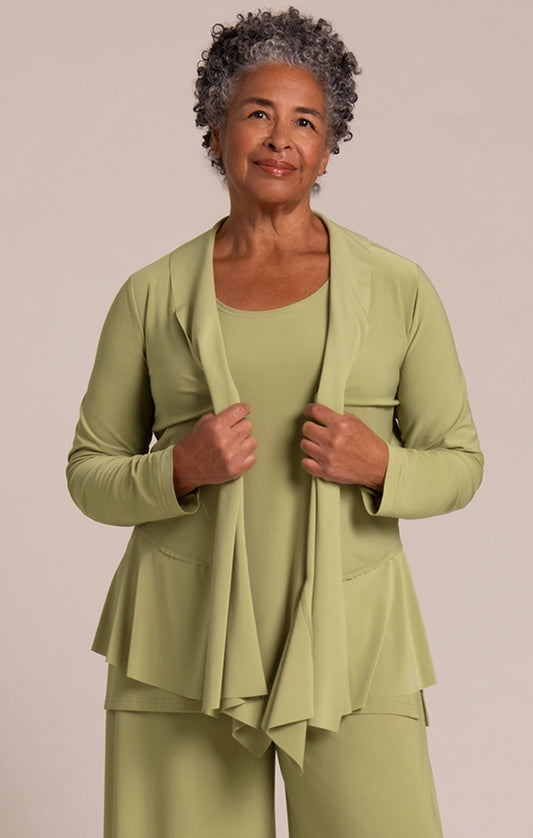 Sympli Splice Roll Neck Cardigan Epsom 25180-3