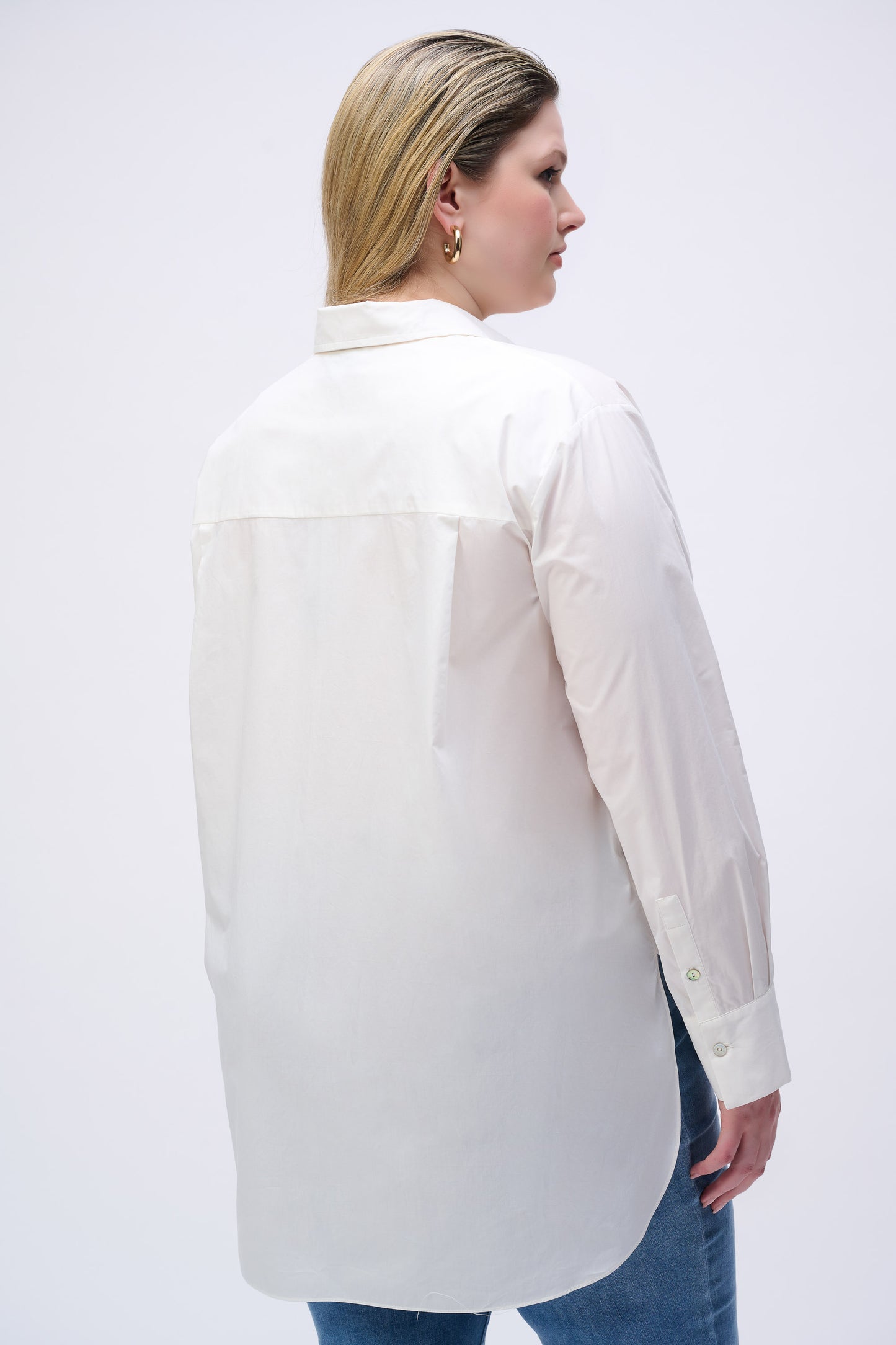 Joseph Ribkoff Embroidered Flower Cotton Shirt Vanilla/Multi 251938