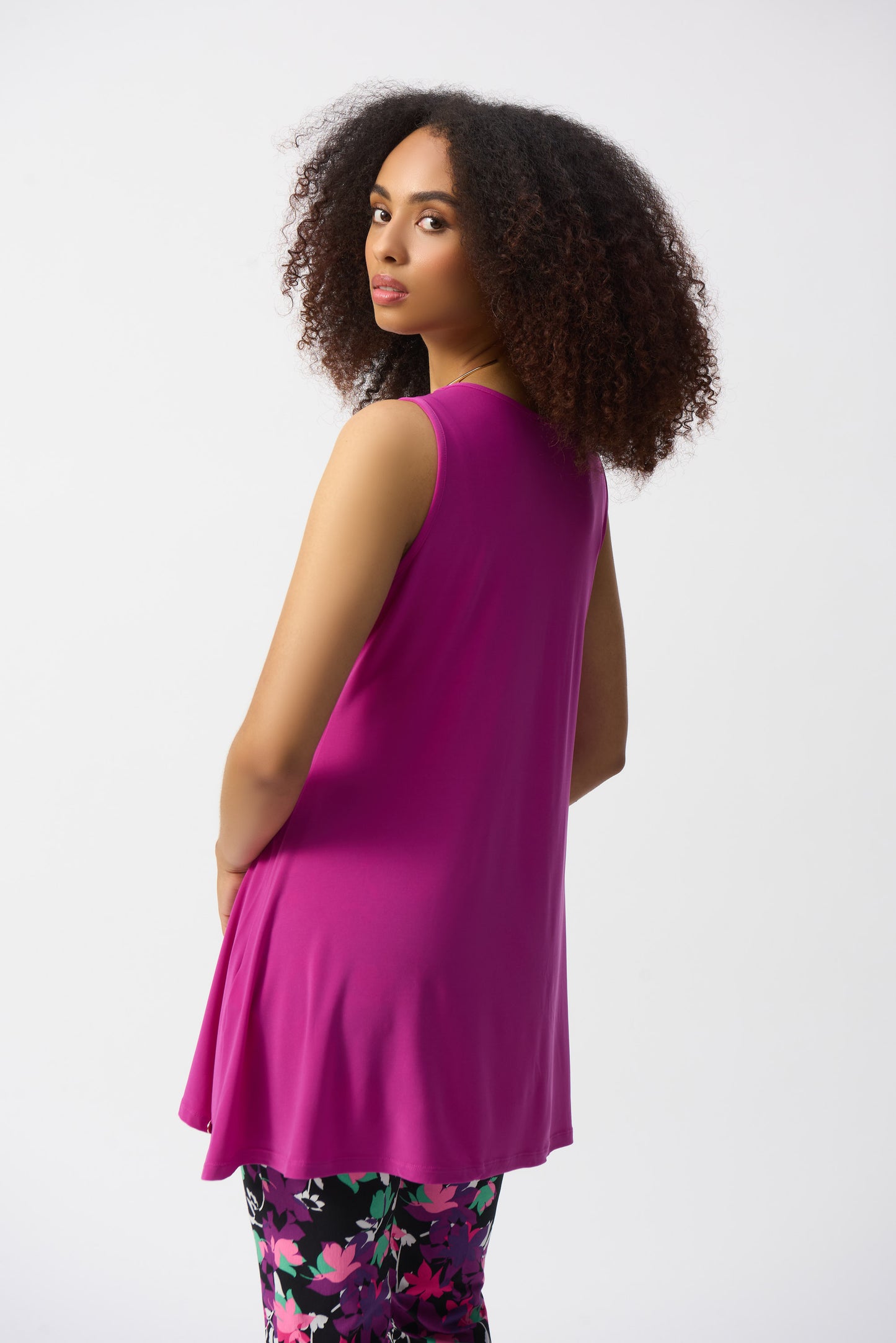 Joseph Ribkoff Sleeveless Flared Tunic Purple Orchid 251971