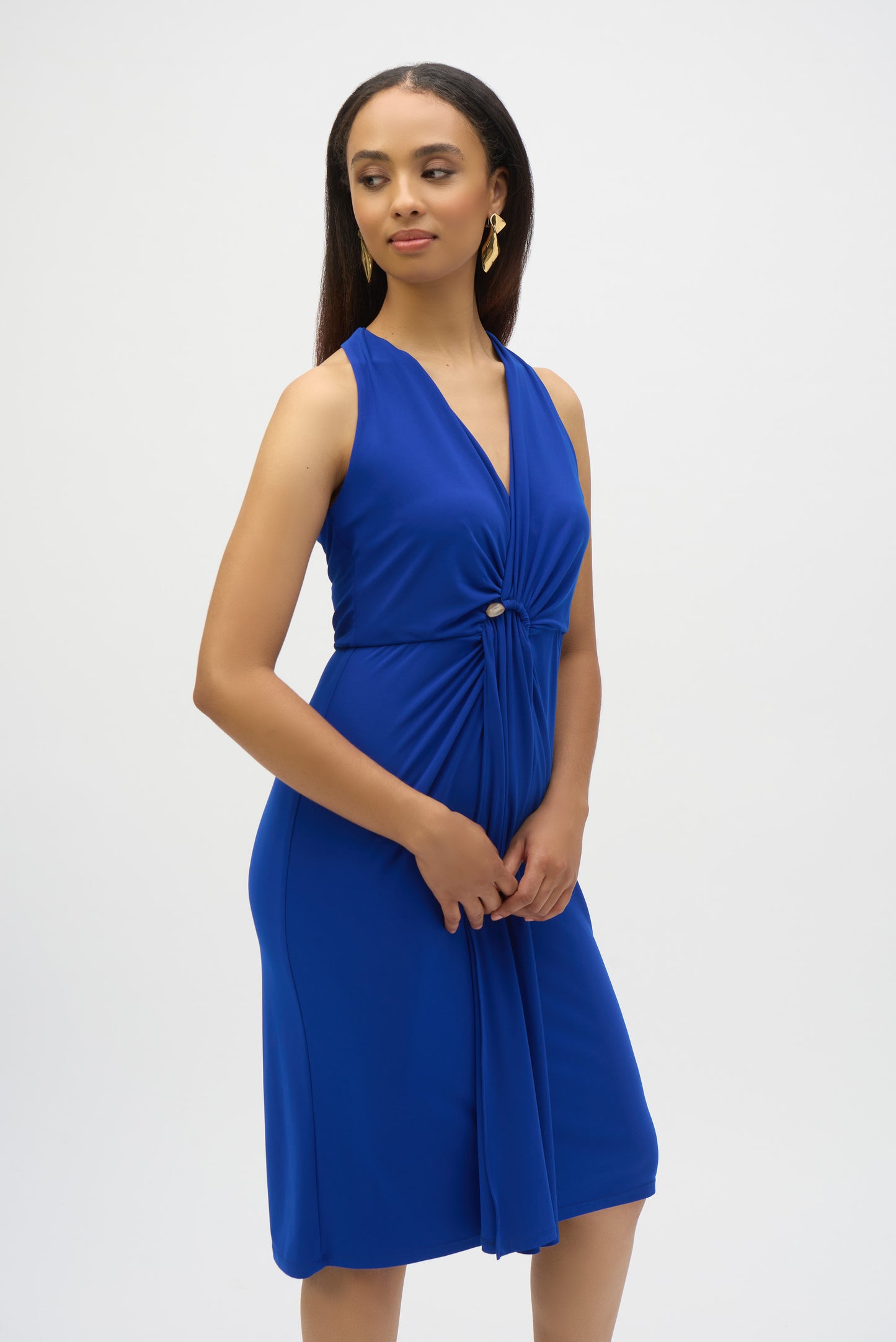 Joseph Ribkoff Halter Sheath Dress Royal Sapphire 252161
