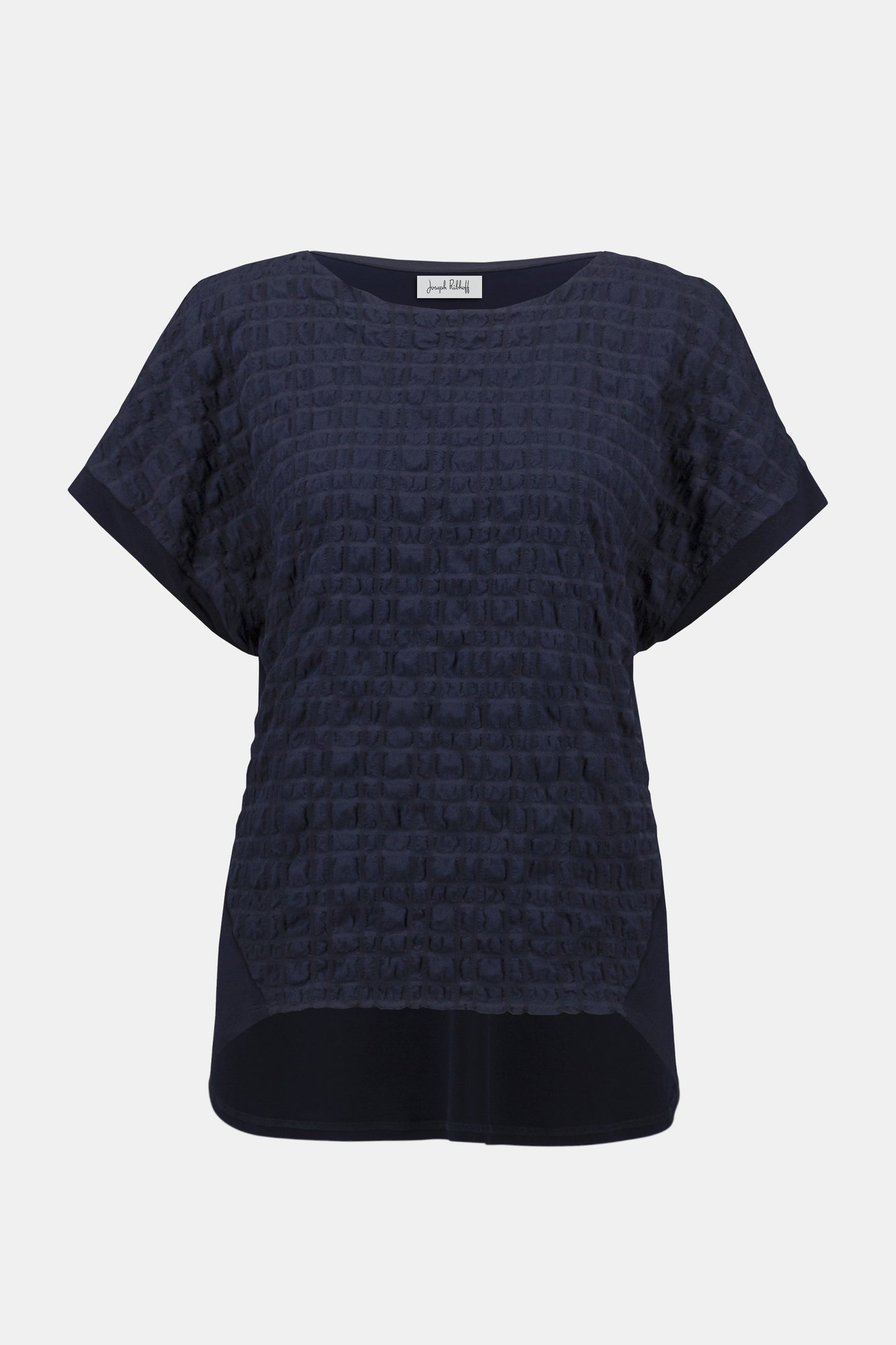 Joseph Ribkoff Bubble Jacquard Top Midnight Blue 252213