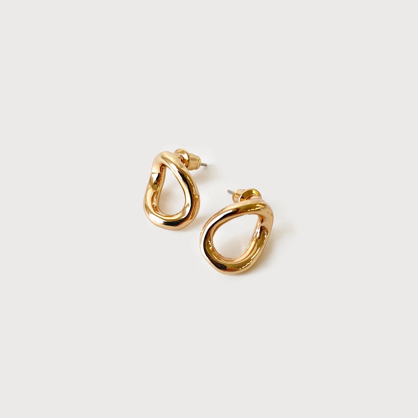 Caracol Gold Small Twisted Earrings on Posts 2531-GLD