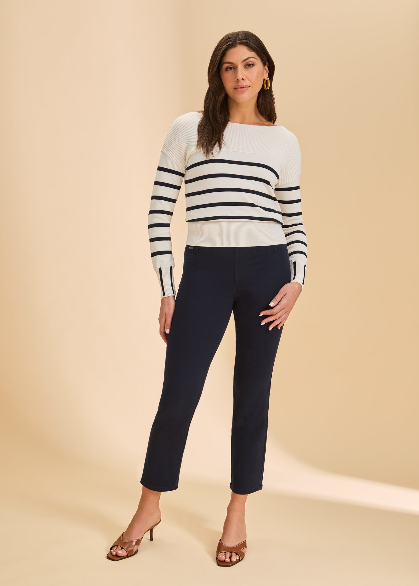 FDJ Pull-On Straight Ankle Denim Navy 2531511