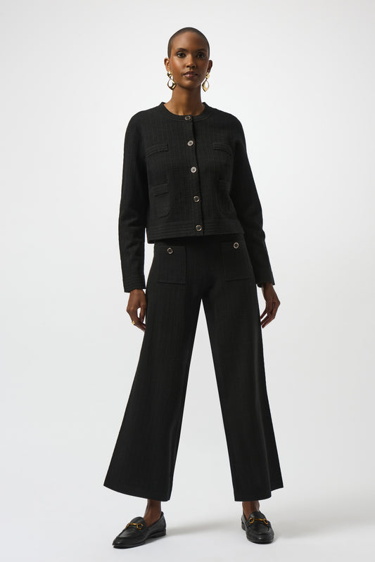 Joseph Ribkoff Sweater Knit Straight Leg Pants Black 253984