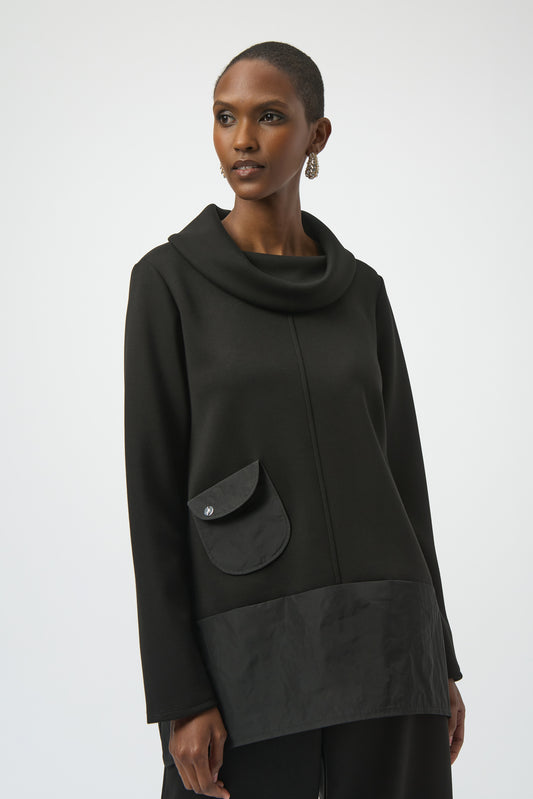 Joseph Ribkoff Scuba Jersey and Memory Trapeze Tunic Black 254004
