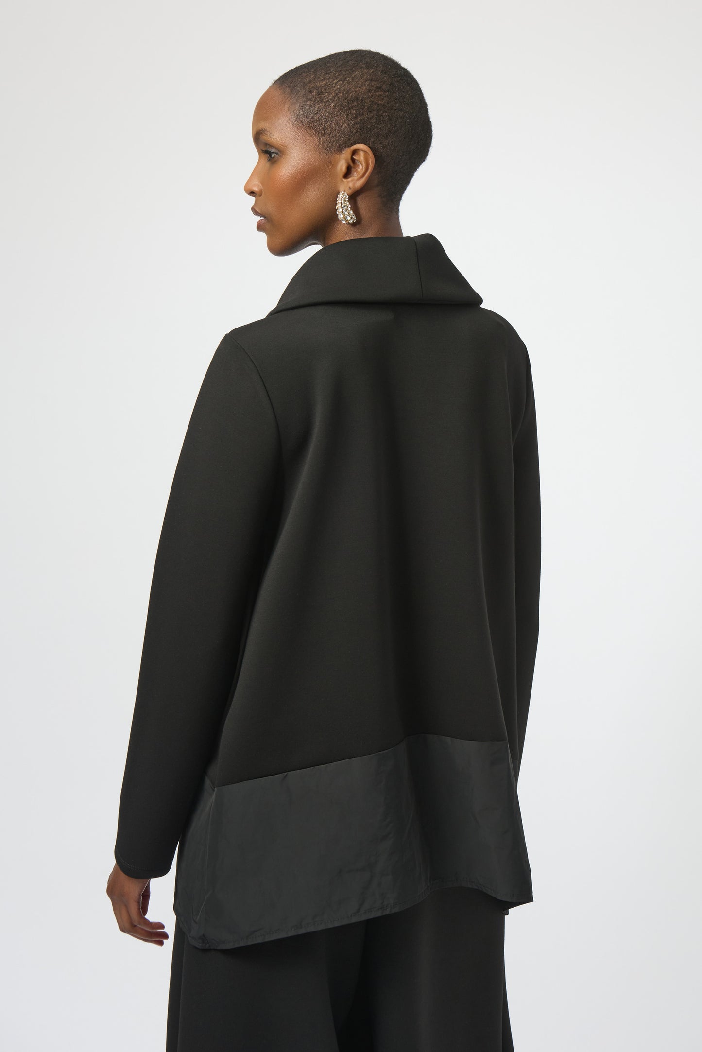 Joseph Ribkoff Scuba Jersey and Memory Trapeze Tunic Black 254004