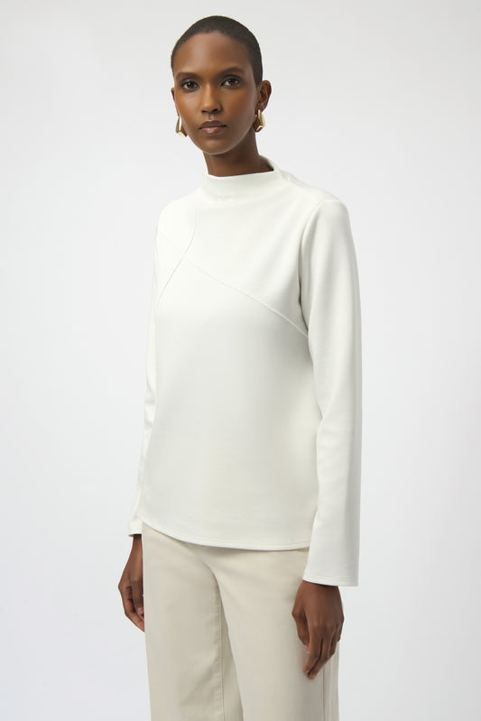 Joseph Ribkoff Scuba Jersey Straight Top Off White 254034