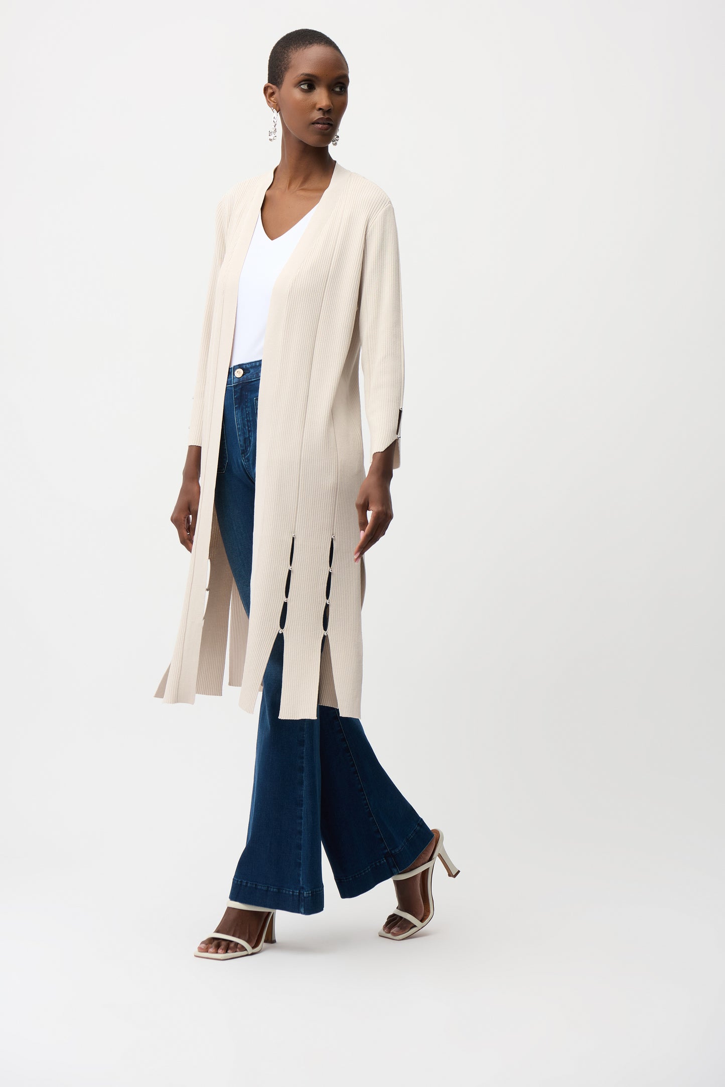 Joseph Ribkoff  Long Open Cardigan Moonstone 261924