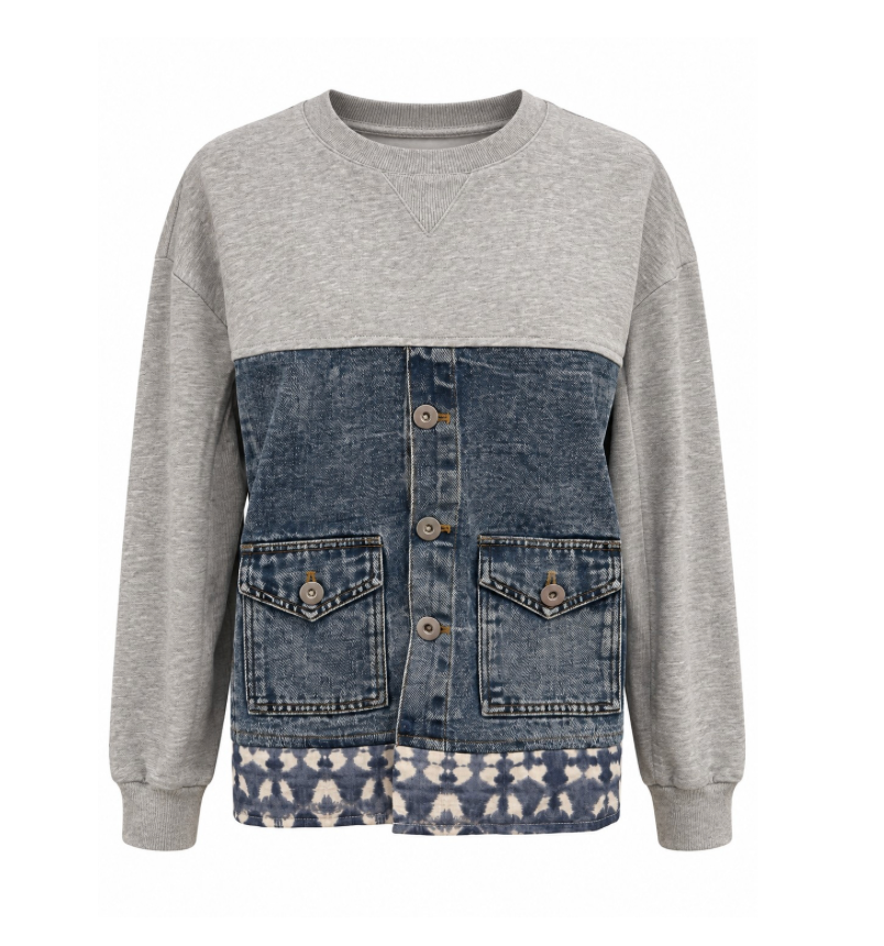 Funsport Knit Sweater Denim Batik 262869