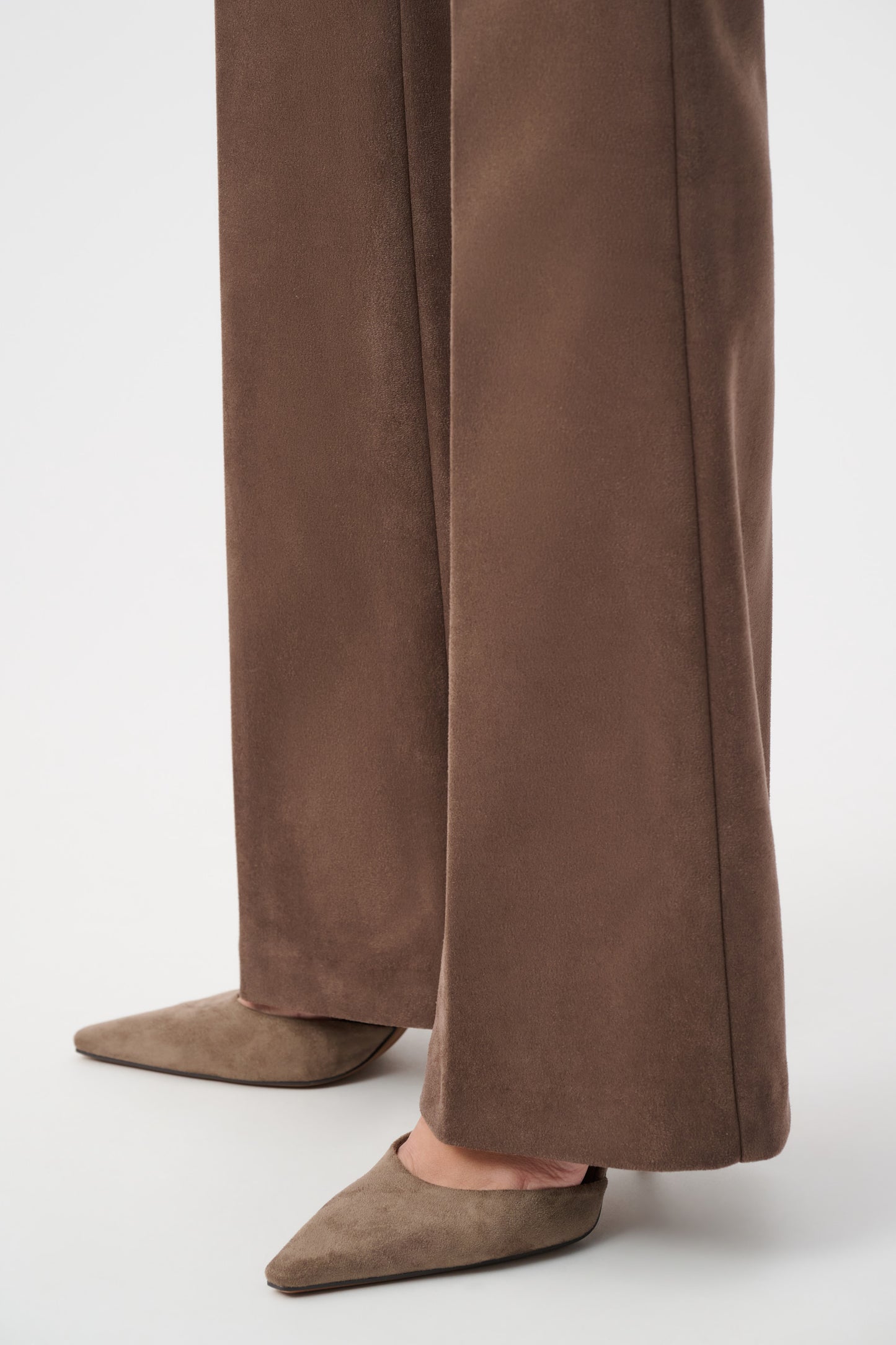 Joseph Ribkoff Scuba Suede Flared Pull-On Pants Mink 263160