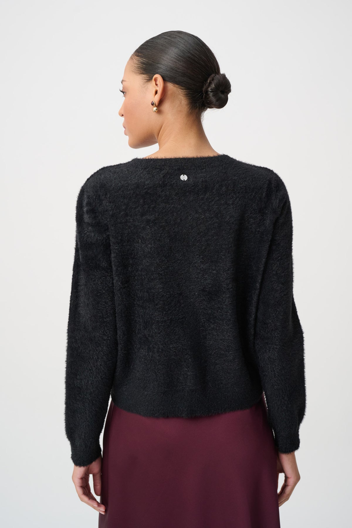Joseph Ribkoff Bejeweled Crewneck Cardigan Black - 264924