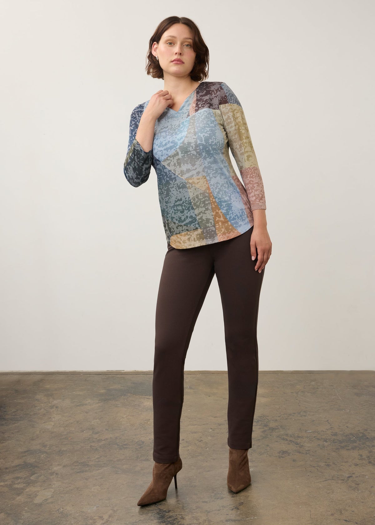 FDJ Pull On Slim Jegging Brown 2709396
