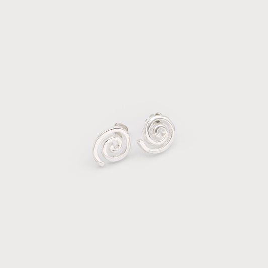 Caracol Swirled Earrings 2721-SLV